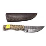 Custom handmade Damascus blade knife with