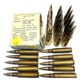 Lot, 7.5mm military cartridges, with 3 stripper
