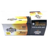 x2- Boxes of .38 Spl. 158-grain FMJ Armscor