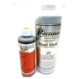 Lot, bottle of Precision steel shot #3 and