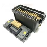 250 Rds. of linked 5.56mm M-200 blanks in Plano