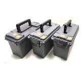 Lot, 3 plastic ammo cans