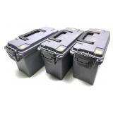 Lot, 3 plastic ammo cans