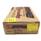 Box of .32 Spcl. 165-grain FTX Hornady