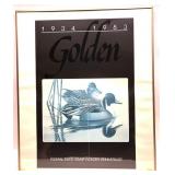 Framed Federal Duck Stamp Golden Anniversary
