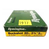 Box of 20 ga. 2.75" No. 3 Buckshot Remington