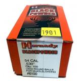 Box of .54 Cal. lead round balls for muzzle