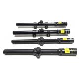 Lot, 4x15 scopes: 3-Tasco, 1-Crosman