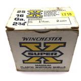 Box of 16 Ga. 2.75" No. 2 Winchester SuperX shot