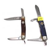 Lot, 2 vintage Boy Scout and Cub Scout folding