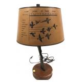 SXS Shotgun Table lamp of Parker firearm, with