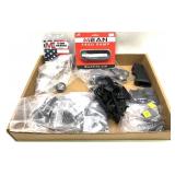 Lot, assorted AR parts including grips, springs,