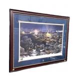 Framed Terry Redlin "Moonlight Frost" signed and