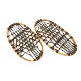 Pair of Lund US 1942 wooden snowshoes,
