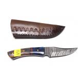 Custom handmade Damascus blade knife with