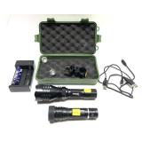 Lot, tactical lights with rechargeable battery