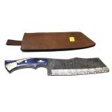 Custom handmade Damascus blade knife with