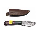 Custom handmade Damascus blade knife with