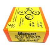 Box of .30 Cal. 168-grain Berger classic hunter