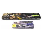 Lot, 3 assorted folding knives, new in boxes,
