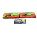 Lot, 3 assorted folding knives, new in boxes,