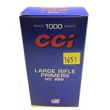 Box of 1,000 large rifle primers, CCI No. 200,