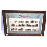 Vintage Hornady Bullets framed bullet display,