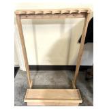 Wooden standing gun rack, fits 8 guns