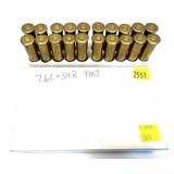 20 rounds of 7.62x54R FMJ Cartridges, Winchester