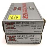 x2- Boxes of 12 Ga. 2.75" rifled HP  slugs- x2