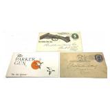 Lot, antique Parker postcard, envelope and