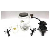 Parker Glass wall mount coffee Grinder parts,