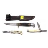 Lot, 3 knives includes: Western hunting knife