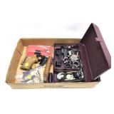 Lot, assorted gun parts includes scope rings,