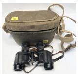 Vintage binoculars with case, marked 2086 6x9.3