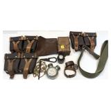 Lot: Mosin Nagant oil cans and oil/ cartridge