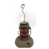 Embury No. 40 traffic globe lantern with red