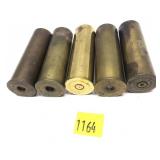 Lot: 4 Parker Bros. Brass shotshell cases and 1-