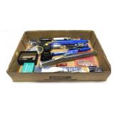 Lot: assorted gun cleaning tools, bullets and