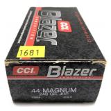 Box of .44 Mag. 240-grain JHP CCI Blazer