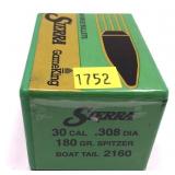 Box of .30 Cal. (.308") 180-grain Spitzler BT