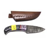 Custom handmade Damascus blade knife with