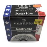 Box of 12 Ga. 2.75" No. 8 Federal target loads,