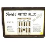 Nosler Partition Bullets framed display,