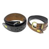 Lot: Bianchi 42# B10 leather belt and black