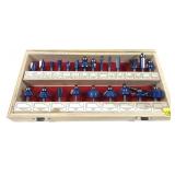 Stalwart Router Bit Set in wooden case