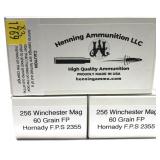 x3- Boxes of .256 WIN. 60-grain FP Hornady FPS