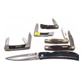 Lot, 6 assorted folding knives includes: