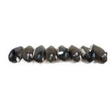 Lot, 8 assorted cork body decoys in plastic bin-