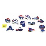 Lot, 12 assorted Buffalo Bills crock charms